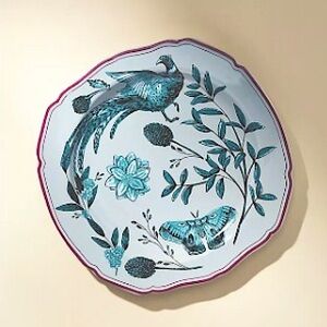 Anthropologie Handpainted Glazed Stoneware Plate New In Box New With Tag